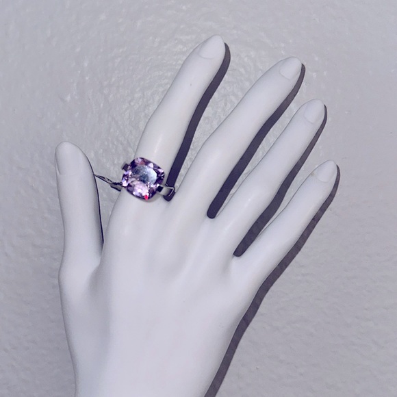 Pianegonda Jewelry - PIANEGONDA .925 silver amethyst rectangle statement cocktail designer ring 7
